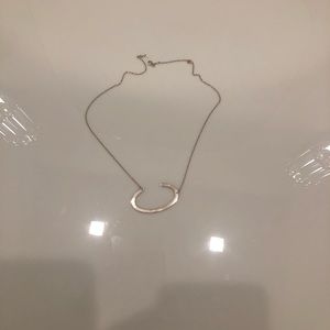 Silver C necklace